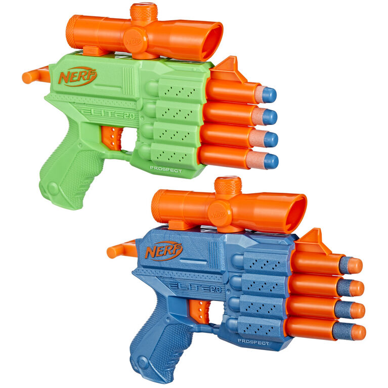 Nerf Elite 2.0 Face Off Target Set, Includes 2 Dart Blasters and Target and 12 Elite Nerf Darts, Toy Foam Blasters