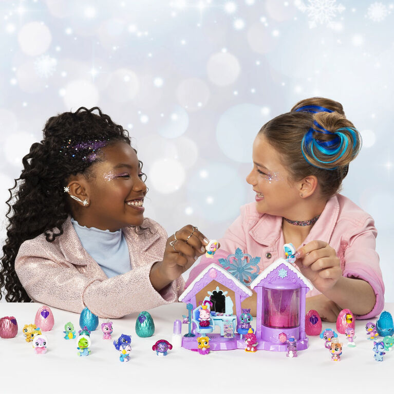 Hatchimals CollEGGtibles, Glitter Salon Playset with 2 Exclusive