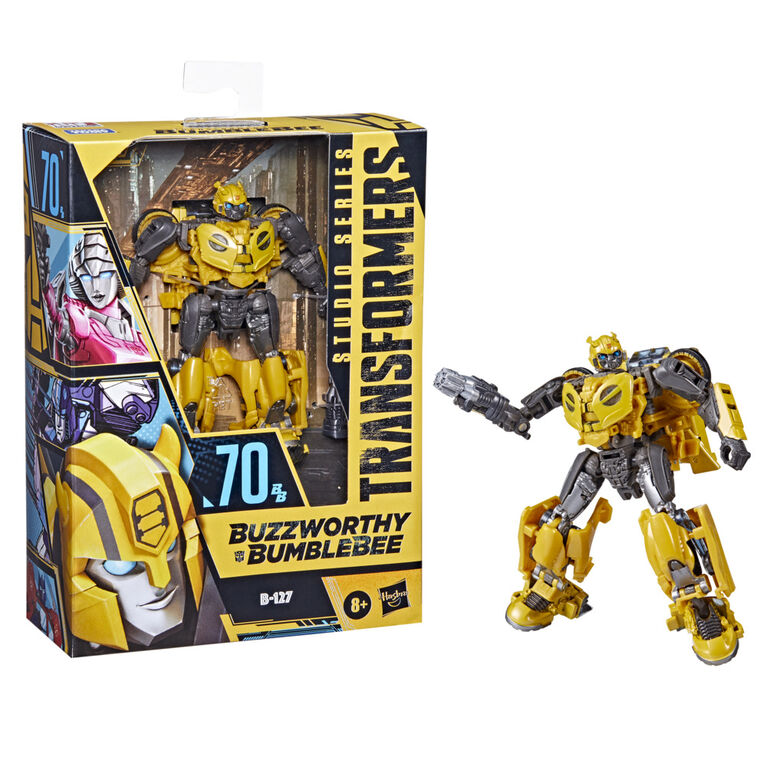 Transformers Buzzworthy Bumblebee Studio Series 70BB, figurine B-127 de classe Deluxe du film Transformers : Bumblebee