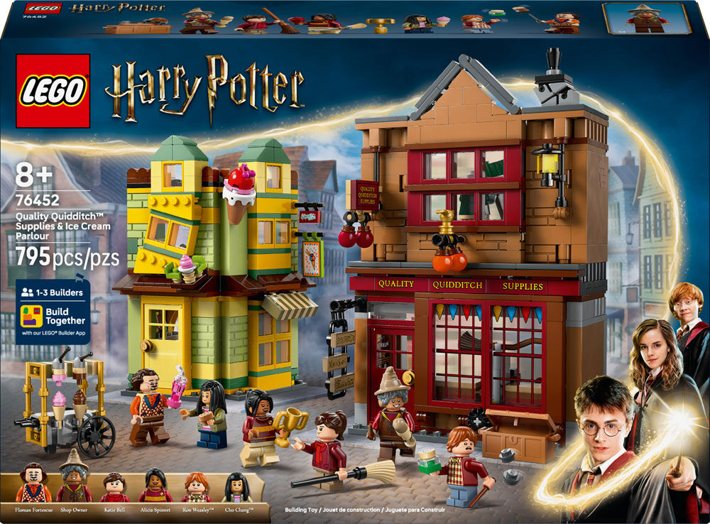 LEGO Harry Potter Quality Quidditch Supplies & Ice Cream Parlour - Kids Toy for Ages 8+ - 76452