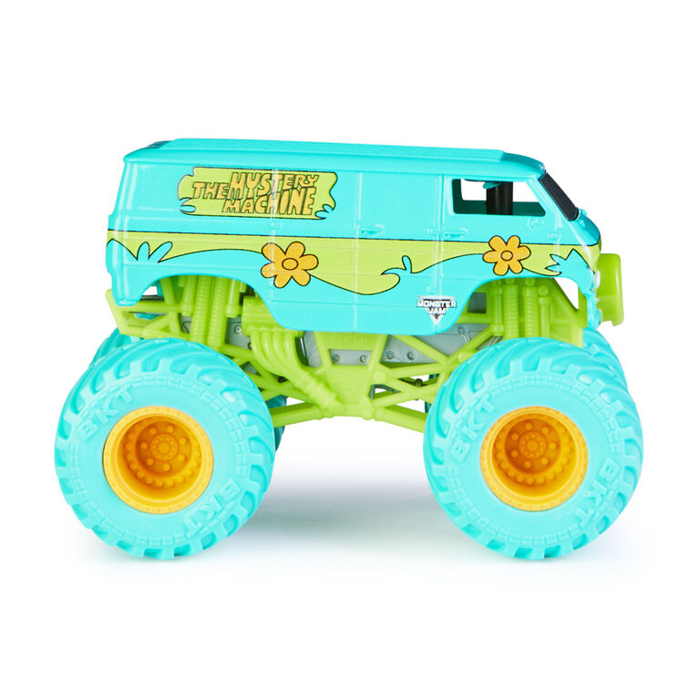 Monster Jam, Official Mystery Machine Monster Truck, Die-Cast Vehicle, Nitro Neon Series, 1:64 Scale
