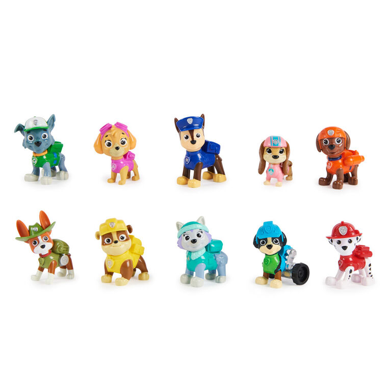 PAW Patrol, 10e anniversaire, Coffret cadeau de 10 figurines