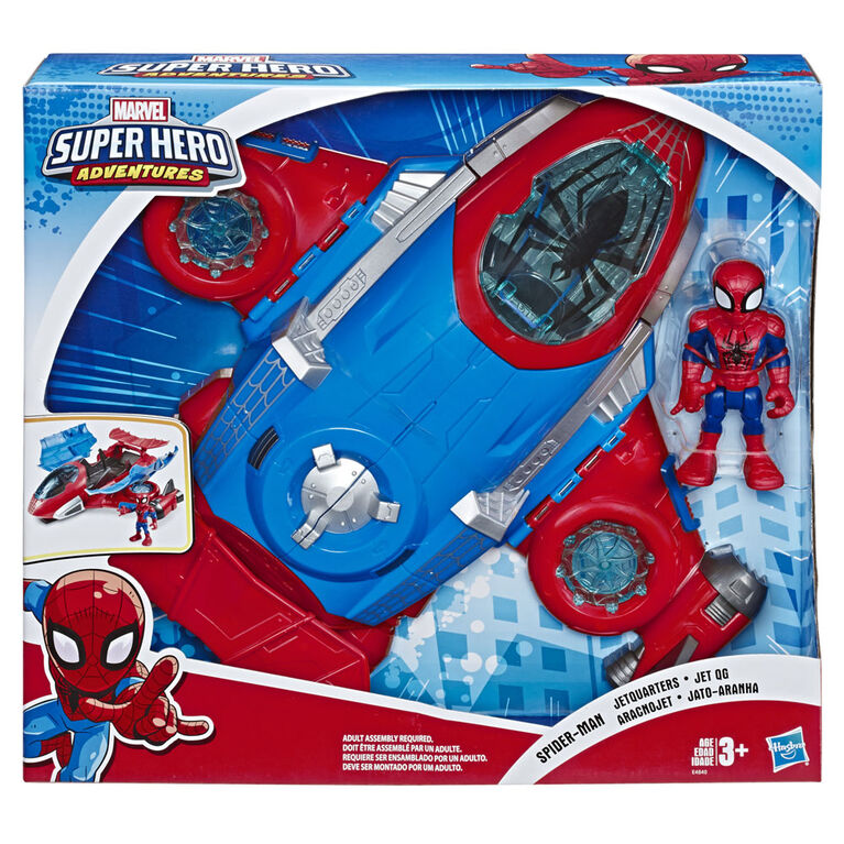 Playskool Heroes Marvel Super Hero Adventures Spider-Man Jet Quarters