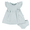 Gerber Childrenswear - 2-Piece Dress + Diaper Set Aqua Blue