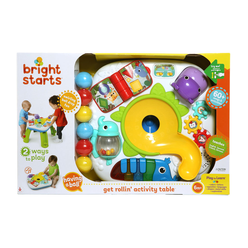 Bright Starts Having a Ball Get Rollin' Activity Table 4 Plays Over 60 Songs 