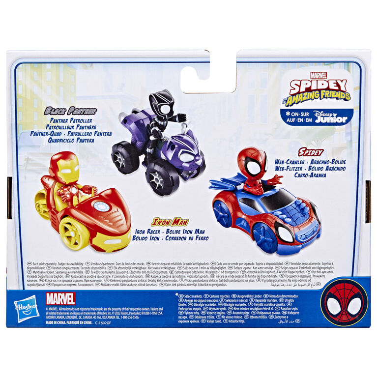 Marvel Spidey and His Amazing Friends Black Panther Action Figure And Panther Patroller Vehicle