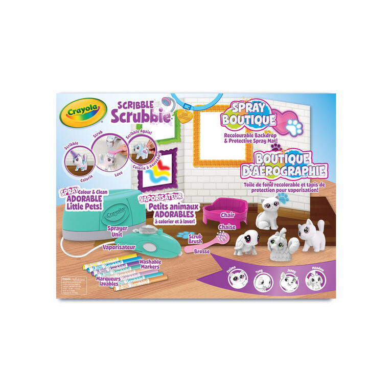 Boutique de vaporisation pour animaux Scribble Scrubbie de Crayola