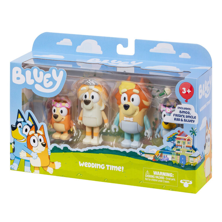 Pack de 4 figurines Bluey - L'heure du mariage