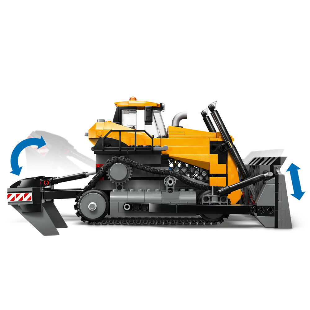 LEGO City Yellow Bulldozer Construction Site Building Toy for Kids, Boys & Girls, 8+ - 60466