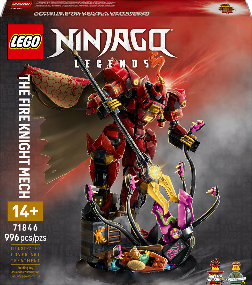 LEGO NINJAGO The Fire Knight Mech Building Toy - Model Building Kit for Teens, Ages 14+ - 71846