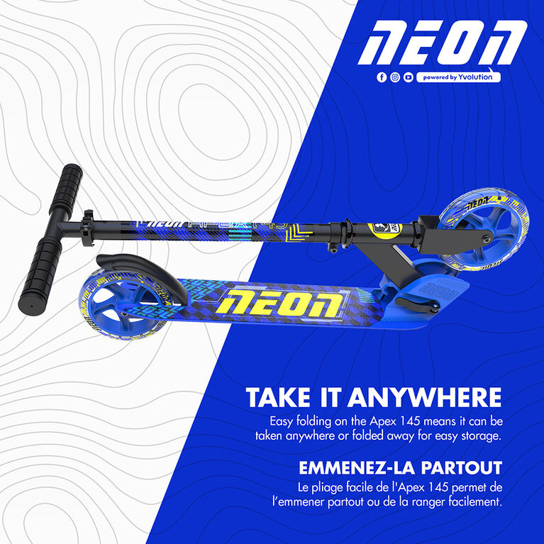 Yvolution Neon Apex 145 2-wheel scooter - Blue