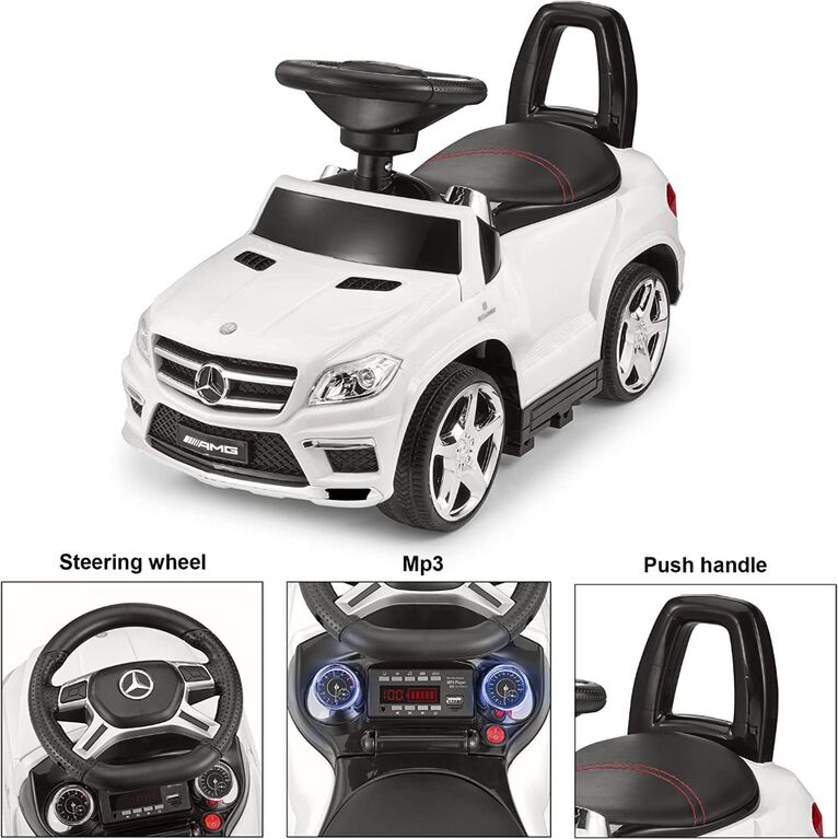 Voltz Toys Mercedes-Benz AMG GL63 4-in-1 Push Pedal Car, White