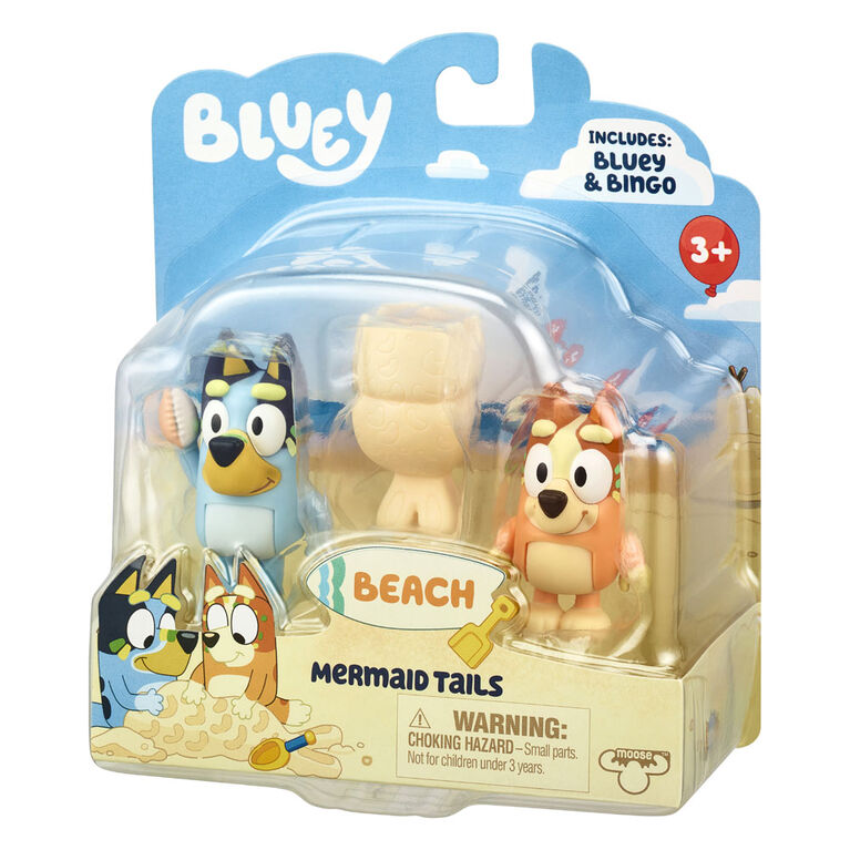 Bluey Beach Figure 2Pack Mermaid