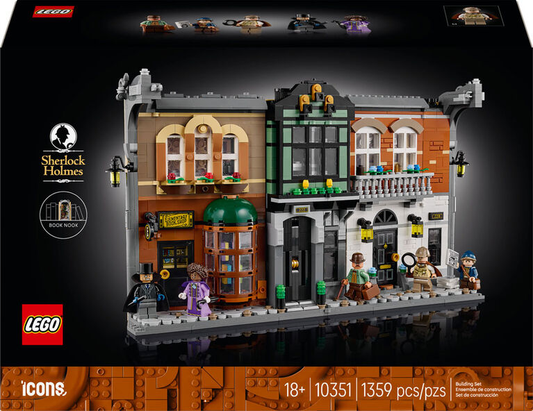 LEGO Icons Sherlock Holmes: Book Nook Kit - Building Set for Adults 18+ - DIY Collectible - 10351