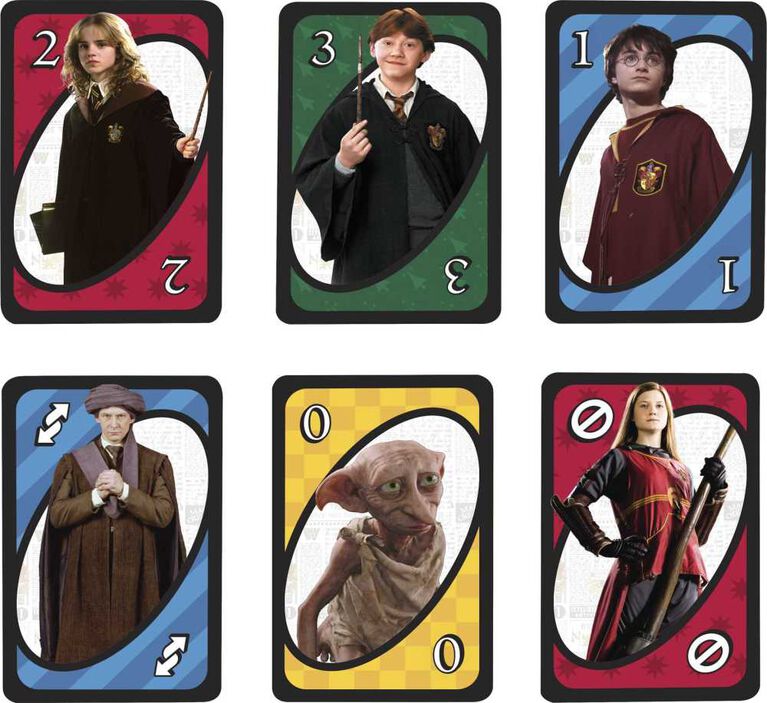 UNO Harry Potter Card Game Movie-Themed Collectors Deck of 112 Cards with Hogwarts Character Images
