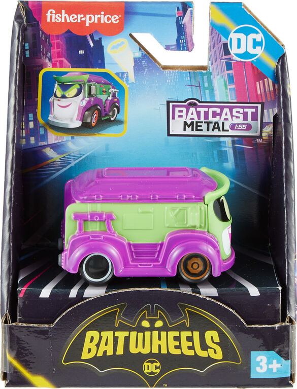 Fisher-Price DC Batwheels 1:55 Scale Prank The Joker Van Diecast Vehicle Preschool Toy