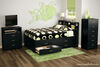 Step One Captain Platform Storage Bed with 4 Drawers- Pure Black