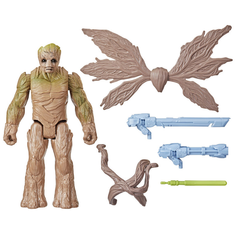 Marvel Studio's Gardiens de la galaxie Vol. 3, Titan Hero Series, figurine deluxe Blast 'N Battle Groot de 29 cm
