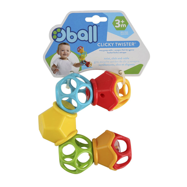 Oball Clicky Twister Easy Grasp Rattle