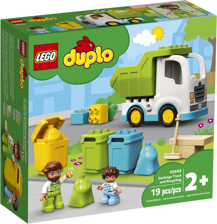 LEGO DUPLO Town Le camion à ordures et le tri sélectif 10945 (19 pièces)