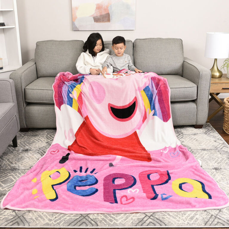 Couverture Surdimensionnée Polaire Peppa Pig pour Enfants (60 "x90")