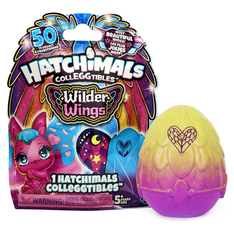 Hatchimals CollEGGtibles, Wilder Wings 1-Pack with Mix and Match Wings (Styles May Vary)