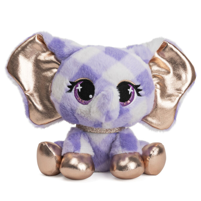 GUND P.Lushes Designer Fashion Pets Ella L'Phante Elephant Premium Stuffed Animal, Blue and Gold, 6"