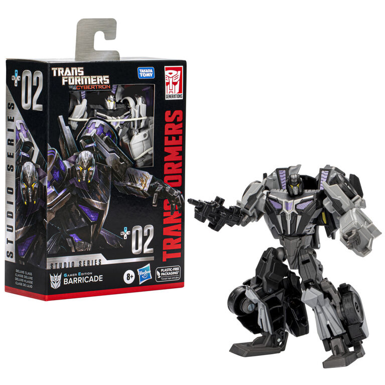 Transformers Studio Series Deluxe 02 Transformers: War for Cybertron Gamer Edition Barricade 4.5" Action Figure