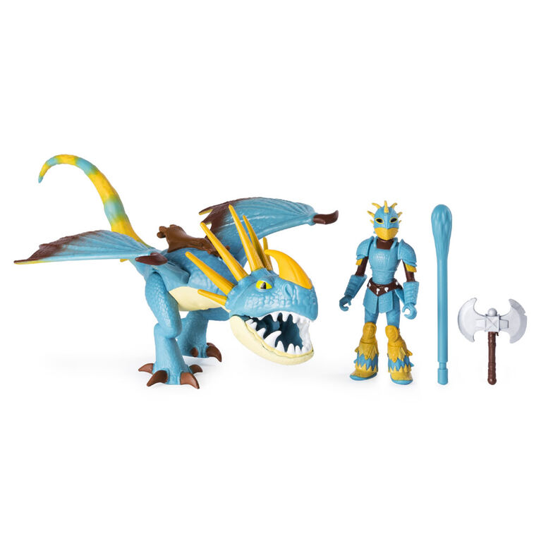 How To Train Your Dragon, Stormfly and Astrid, Dragon with Armored Viking Figure