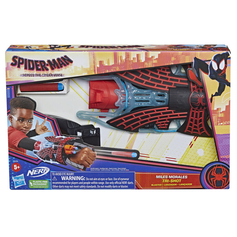 Marvel Spider-Man: Across the Spider-Verse Miles Morales Tri-Shot Web Dart Blaster