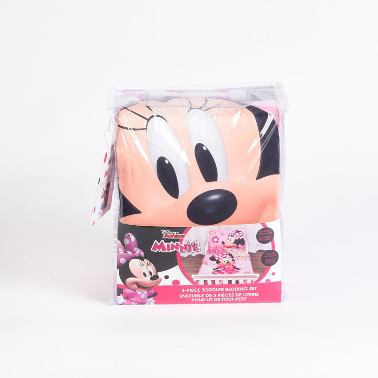 Disney Minnie Mouse 3-Piece Toddler Bedding Set