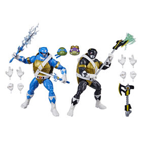 Power Rangers X Teenage Mutant Ninja Turtle Lightning Collection Morphed Donatello Ranger noir et Leonardo Ranger bleu