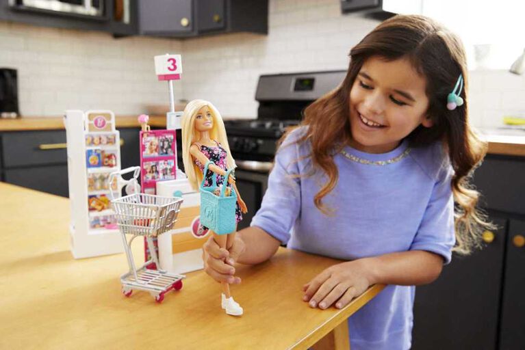 Barbie Supermarket Ensemble de jeu et Poupée