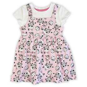 Gabby 2 Piece Set Tee & Dress - Pink 2T