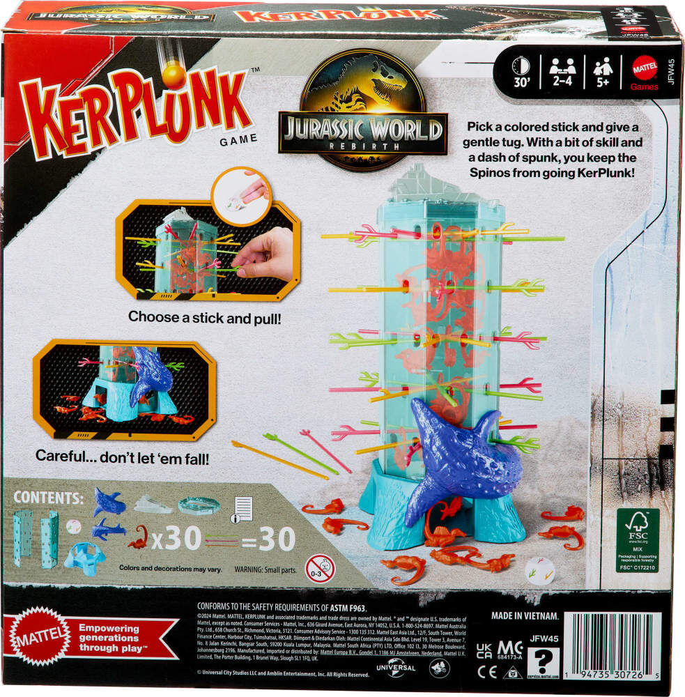 KerPlunk Jurassic World Rebirth Card Game for Kids & Family