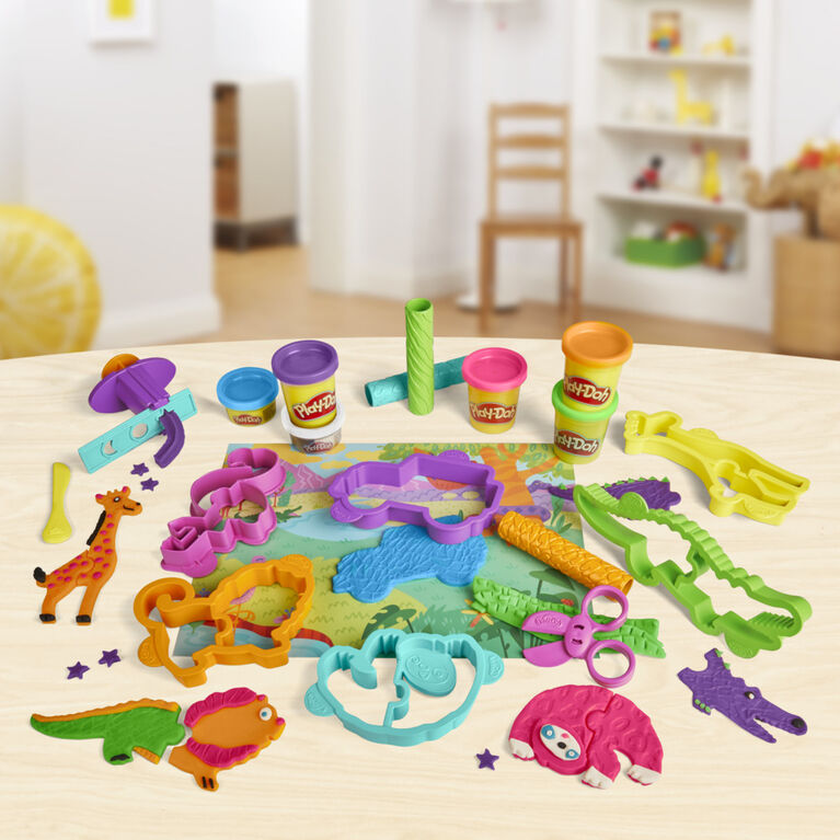 Play-Doh, Safari, coffret Play-Doh sur le thème des animaux, jouets de pâte - Notre exclusivité