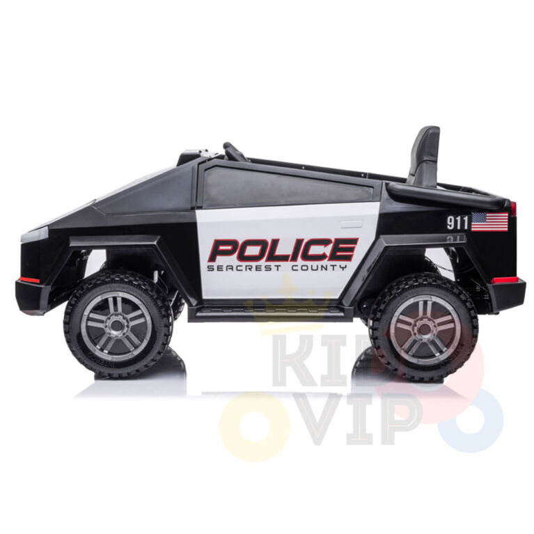 KidsVip 12V Enfants et Tout-Petits Future Police Voiture Eléctrique avec Commande à Distance