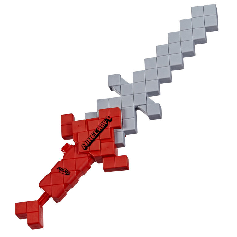 Nerf Minecraft Heartstealer Toy Sword, Blasts Darts, Includes 4 Nerf Elite Foam Darts, Design Inspired by Minecraft Sword in the Game