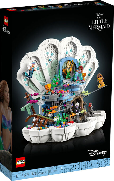 LEGO  Disney Le coquillage royal de La petite sirène 43225 Ensemble de jeu de construction (1 808 pièces)