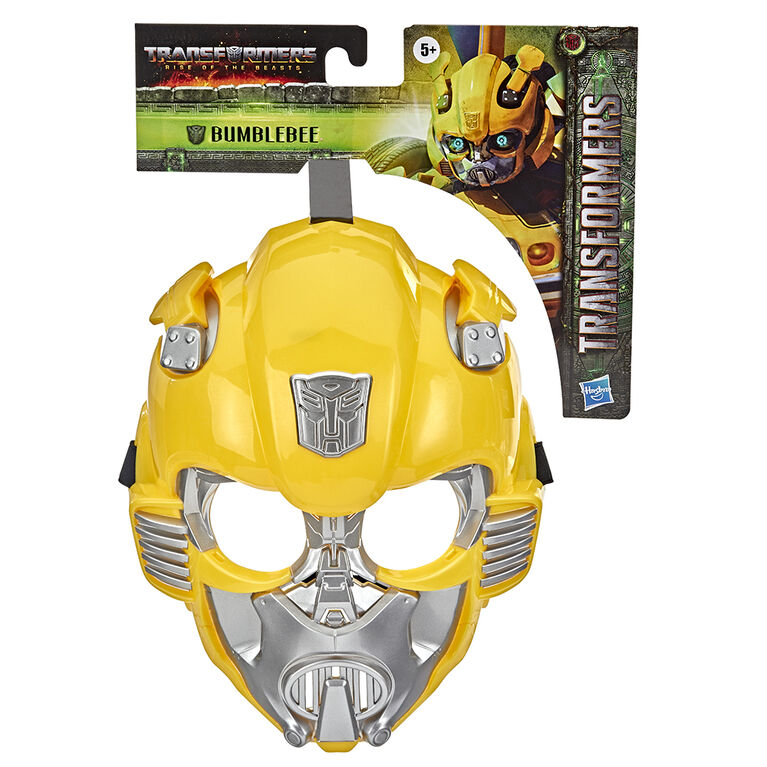 Transformers Toys Transformers: Rise of the Beasts Movie Bumblebee Roleplay Costume Mask, 10-inch
