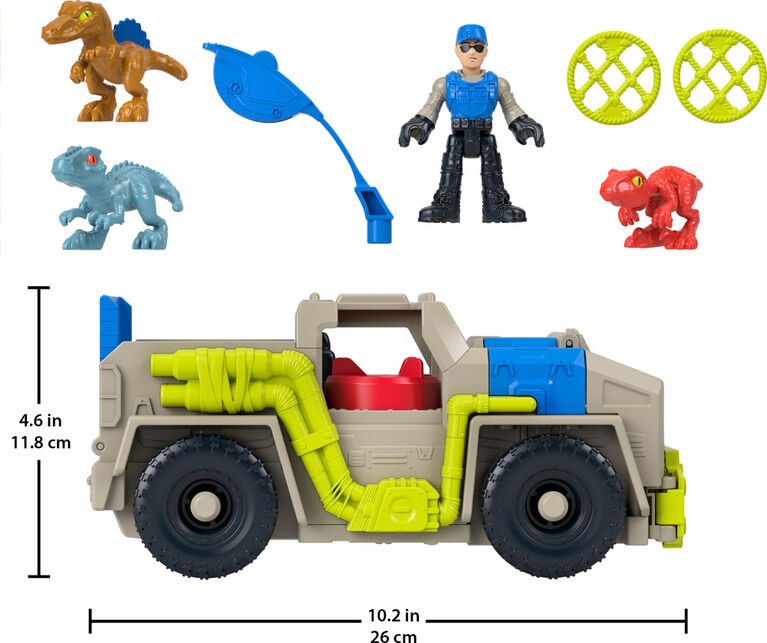 Imaginext Jurassic World Track & Transport Dino Truck Vehicle & Figure Set, 8 Pieces