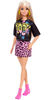 Barbie Fashionistas Doll with Long Blonde Hair Wearing "Rock" Graphic T-Shirt