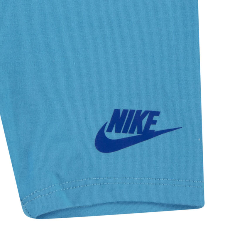 Ensemble t-shirt et short de vélo Nike - Bleu
