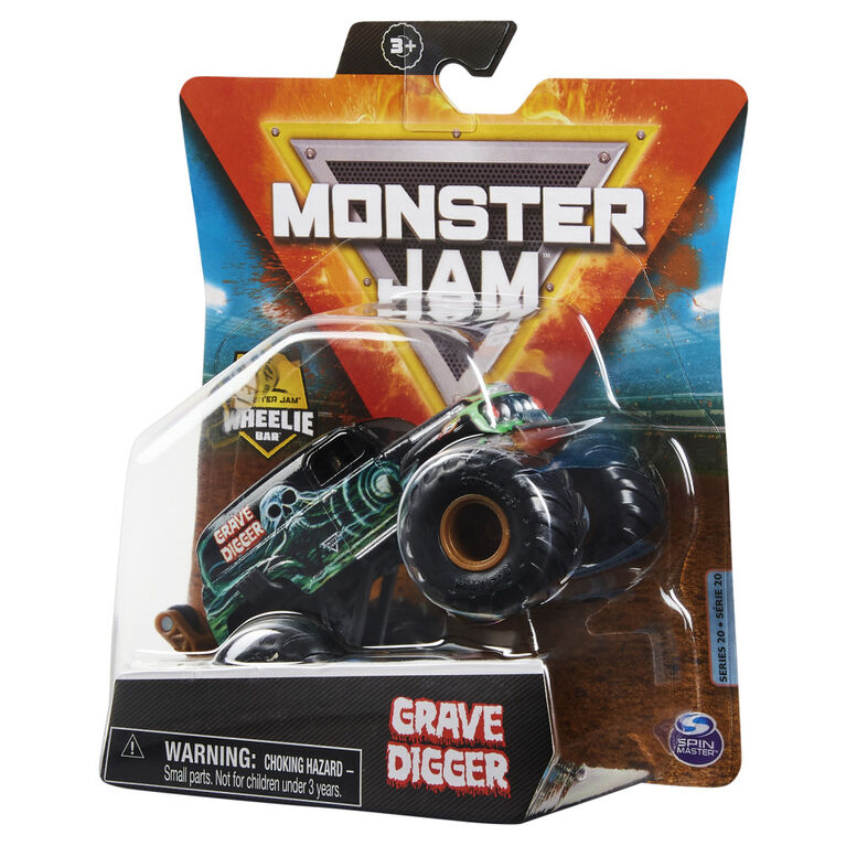Monster Jam, Official Grave Digger Monster Truck, Die-Cast Vehicle, Retro Rebels Series, 1:64 Scale