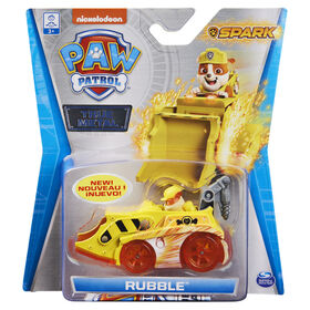 PAW Patrol, True Metal Rubble Collectible Die-Cast Vehicle, Spark Series 1:55 Scale