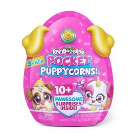 Ensemble de 3 Rainbocorn Puppycorn de poche par ZURU