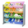 Humble Crew Grey Toy Storage Organizer with 12 Storage Bins