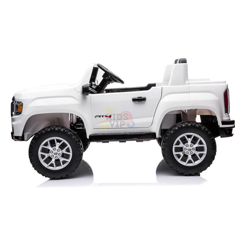 Kidsvip 12V Gmc Canyon At4 W/ Rc-White - Édition anglaise