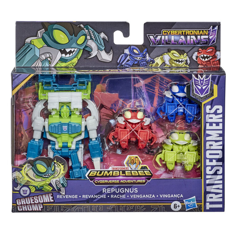 Transformers Bumblebee Cyberverse Adventures, 4 vilains Pesticons cybertroniens Repugnus Revanche - Notre exclusivité