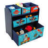 Outer Space Wood Storage with bins